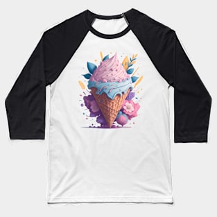 ice cream graffiti illustration Baseball T-Shirt